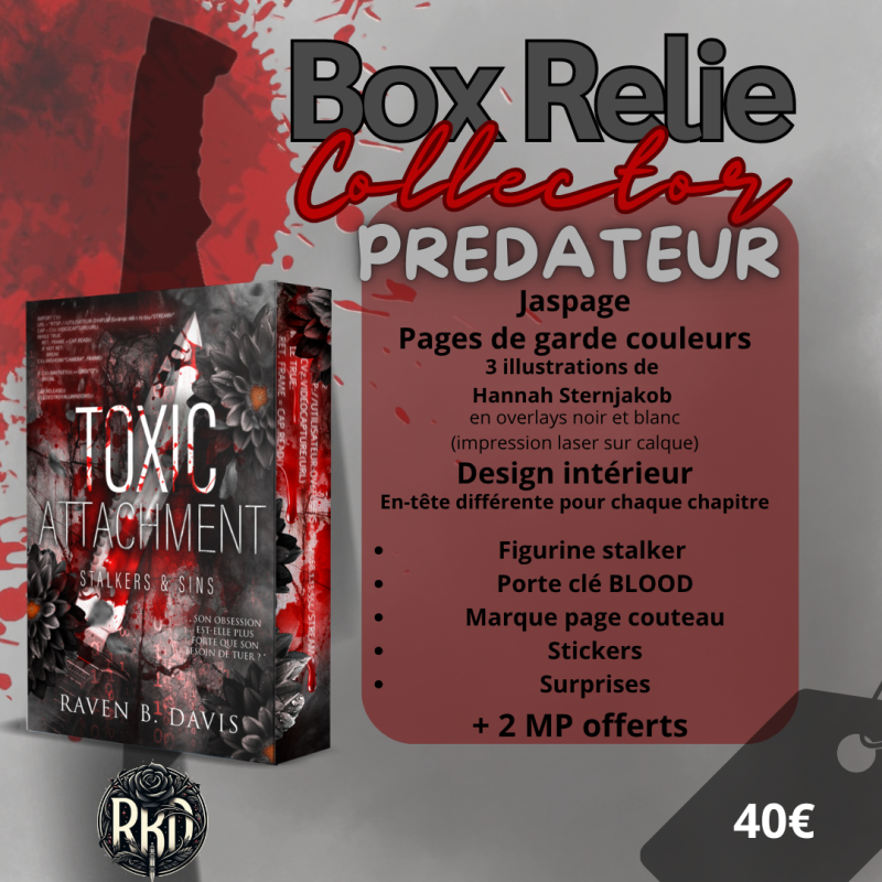 BOX PREDATEUR-TOXIC ATTACHMENT-relié collector avec jaspage (Précommande- Livraison fin février-début mars 2027)
